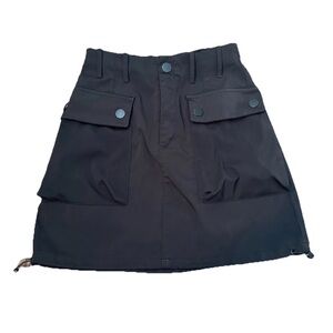 Zara Black Cargo Mini Skirt with Pockets Size Medium - New